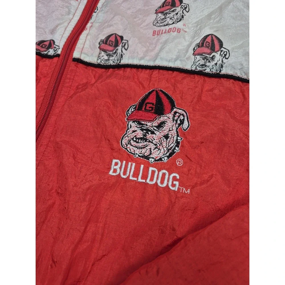 Vintage Georgia Bulldogs Jacket Mens Large Red NCAA Football J Plus 90s